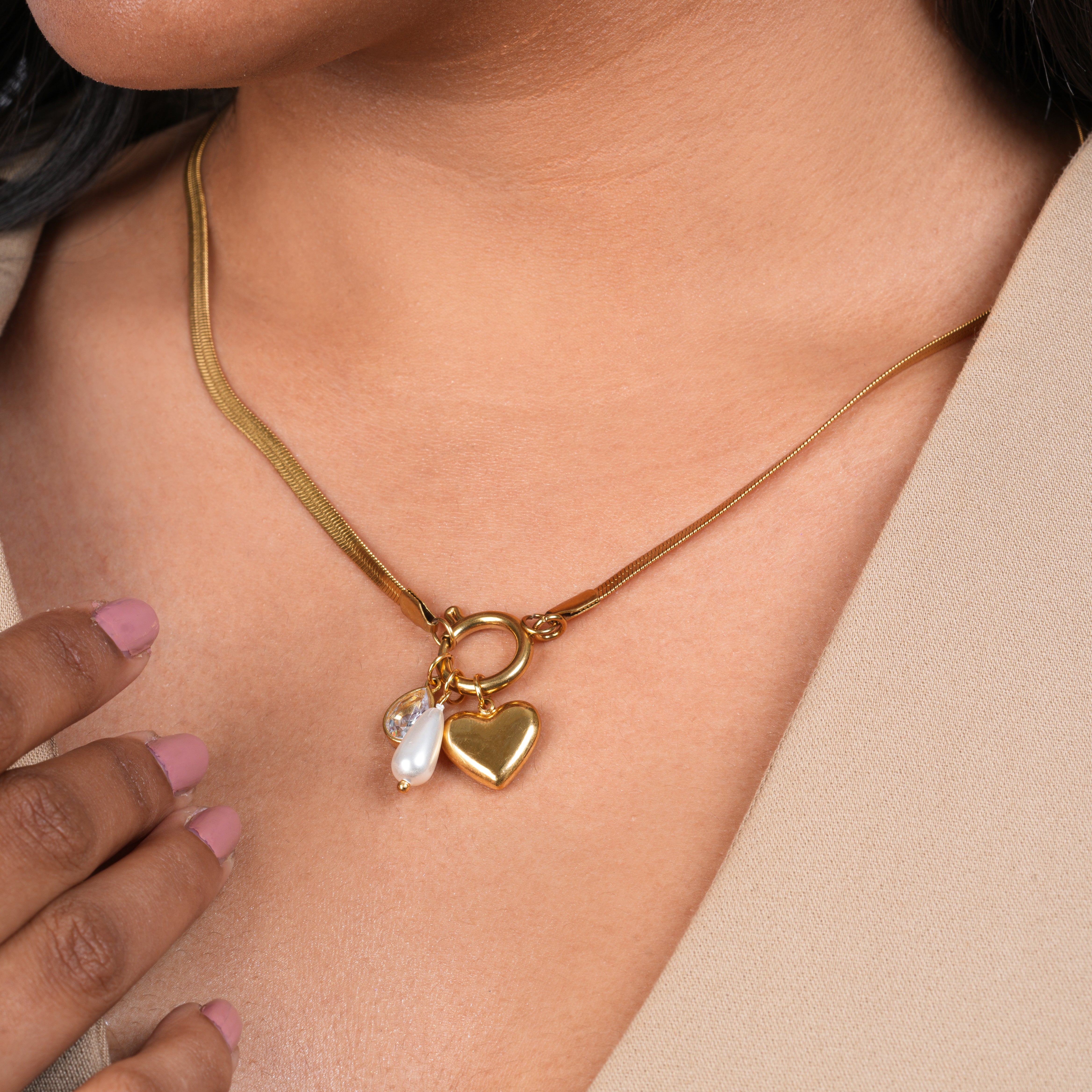 Trinity Charm Pendant Necklace