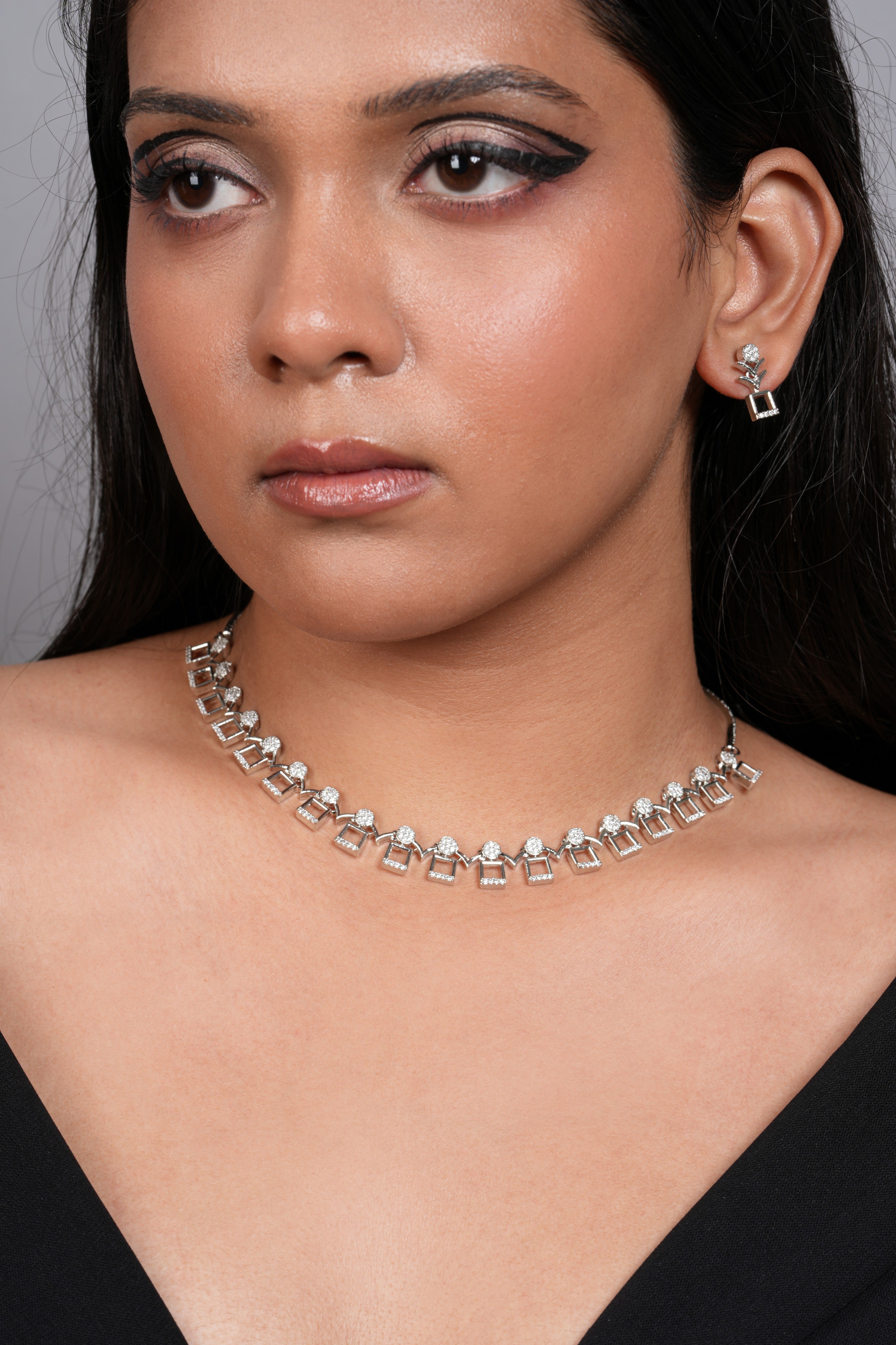 Crystal Canopy Necklace Set