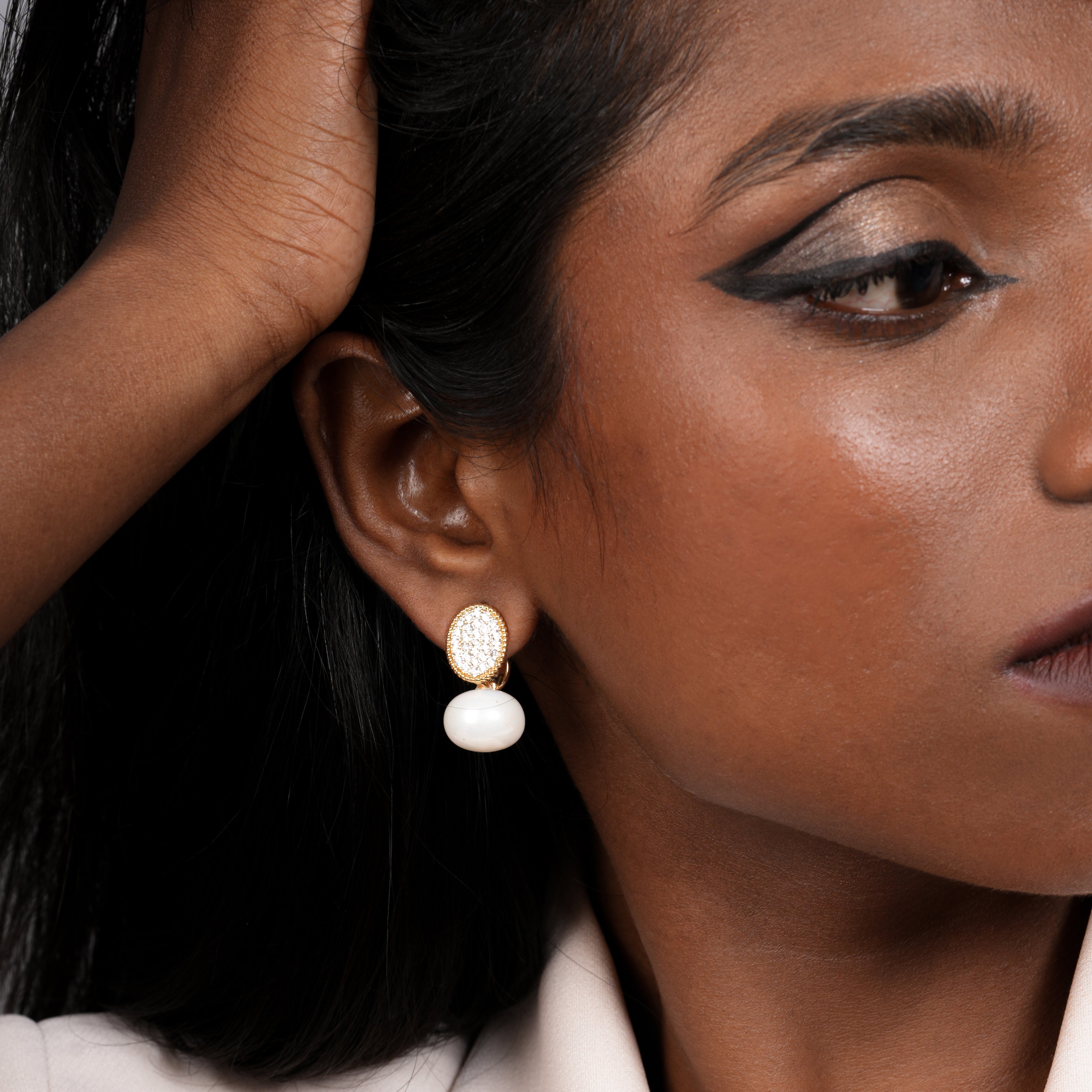 Elara Pearl Drop Earrings