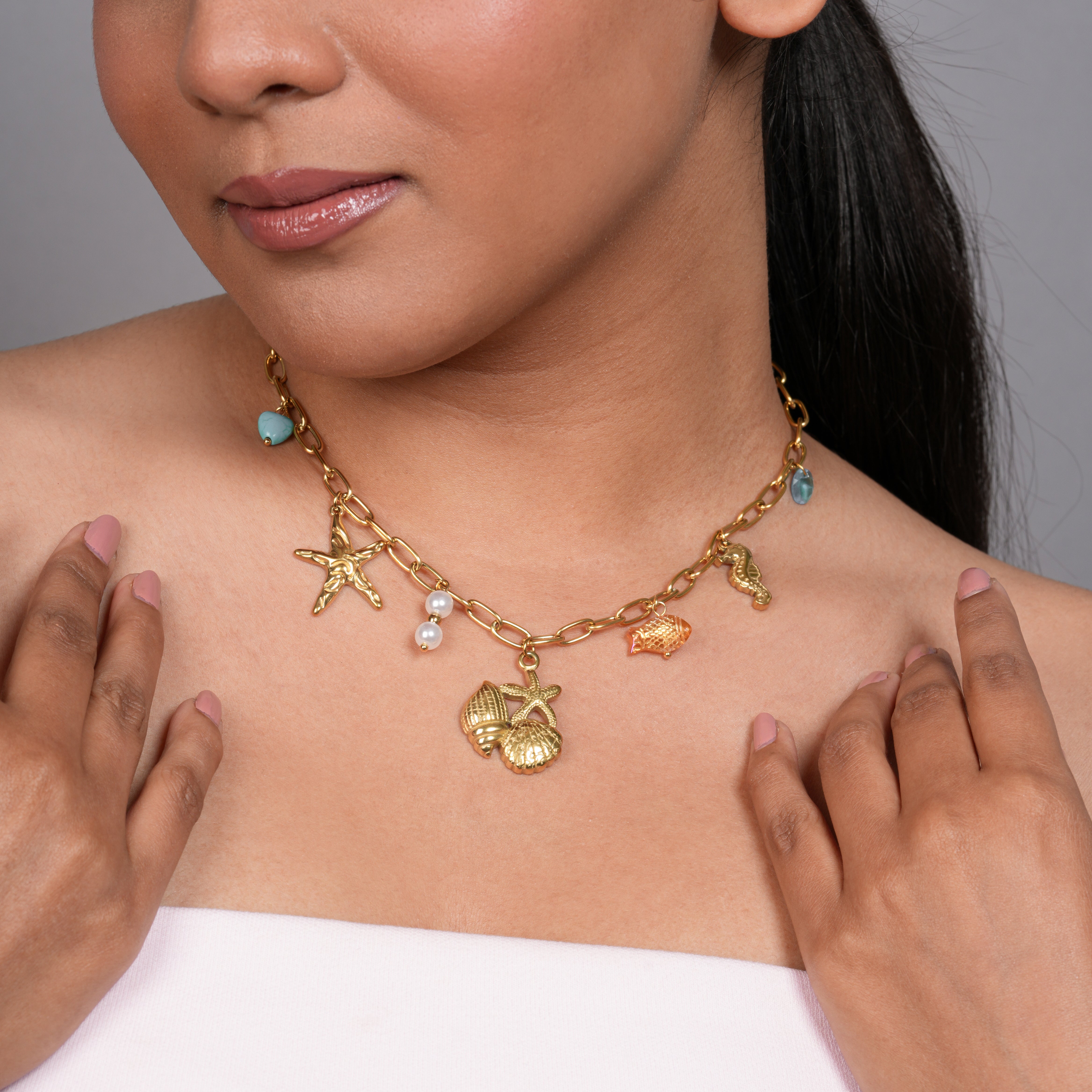 Ocean Whimsy Charm Necklace