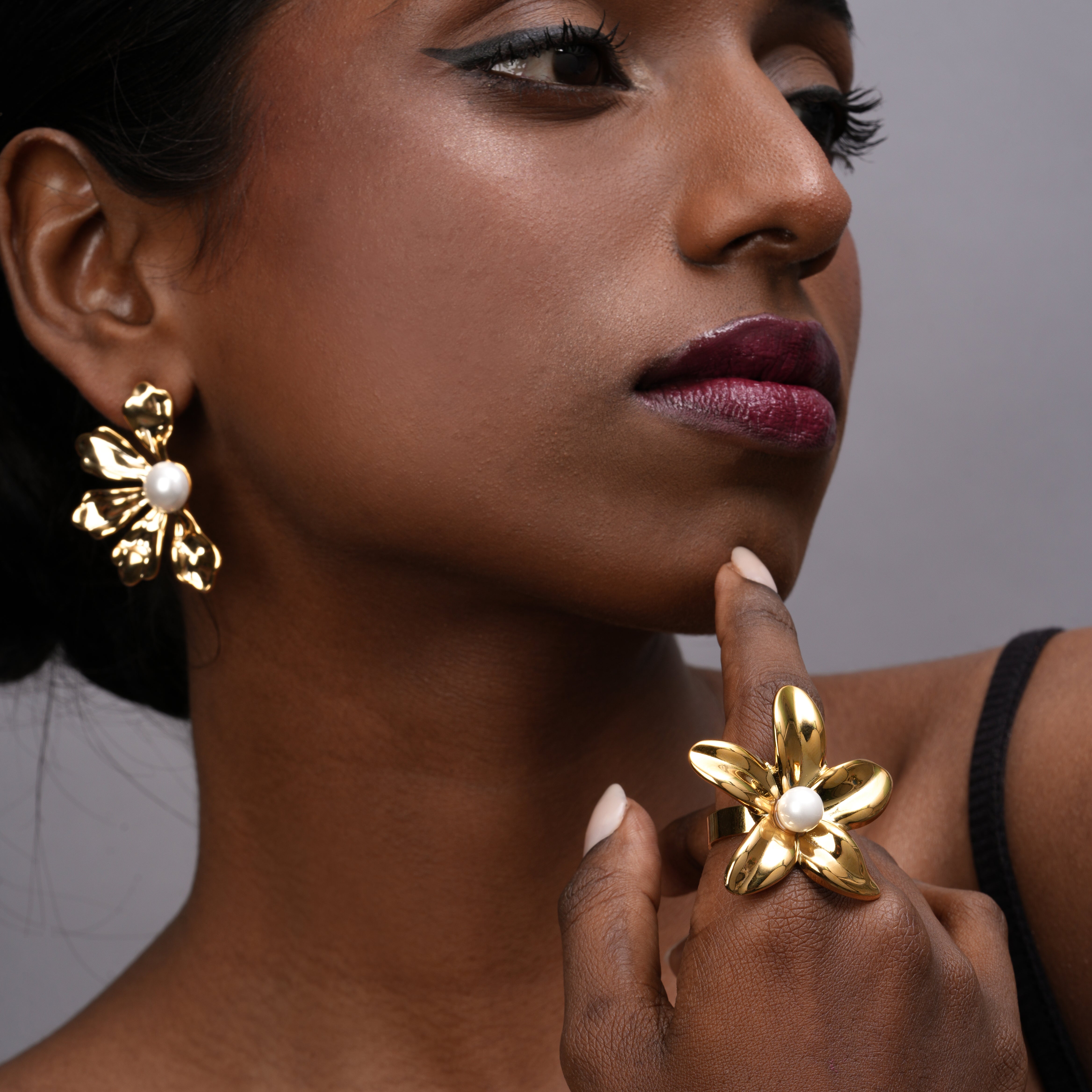 Petal Poise Statement Ring