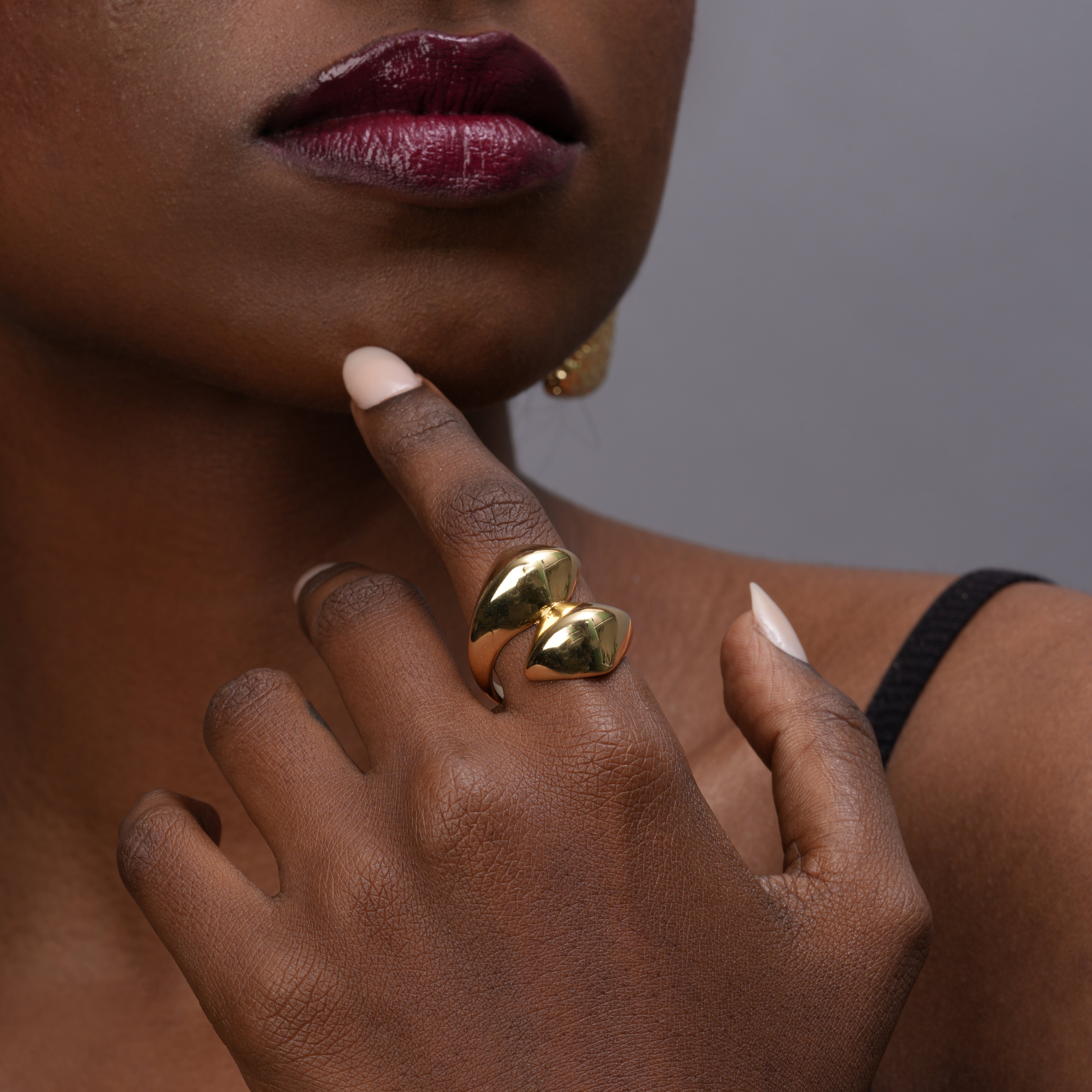 Bold Wave Statement Ring