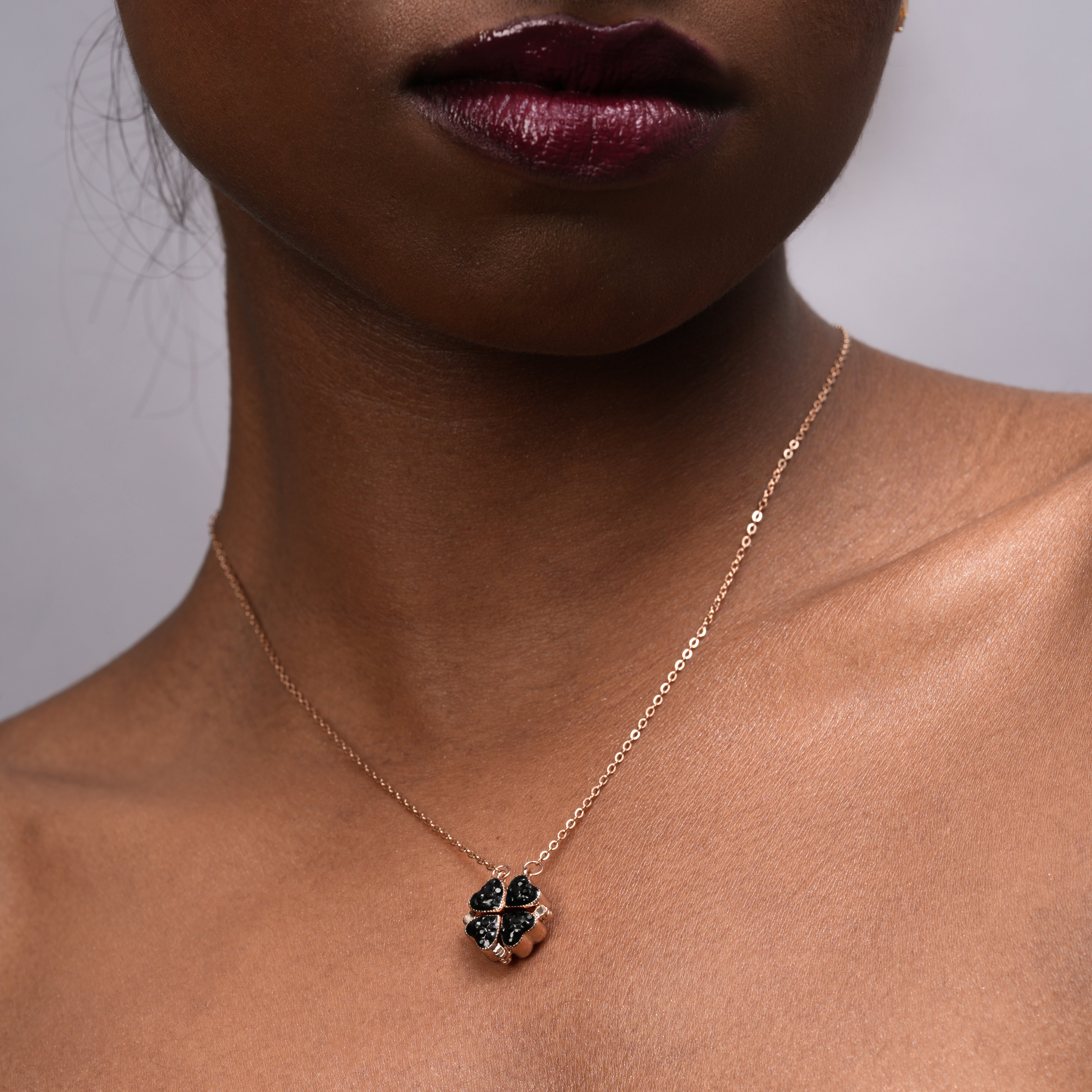 Black & Red Noir Reversible Necklace