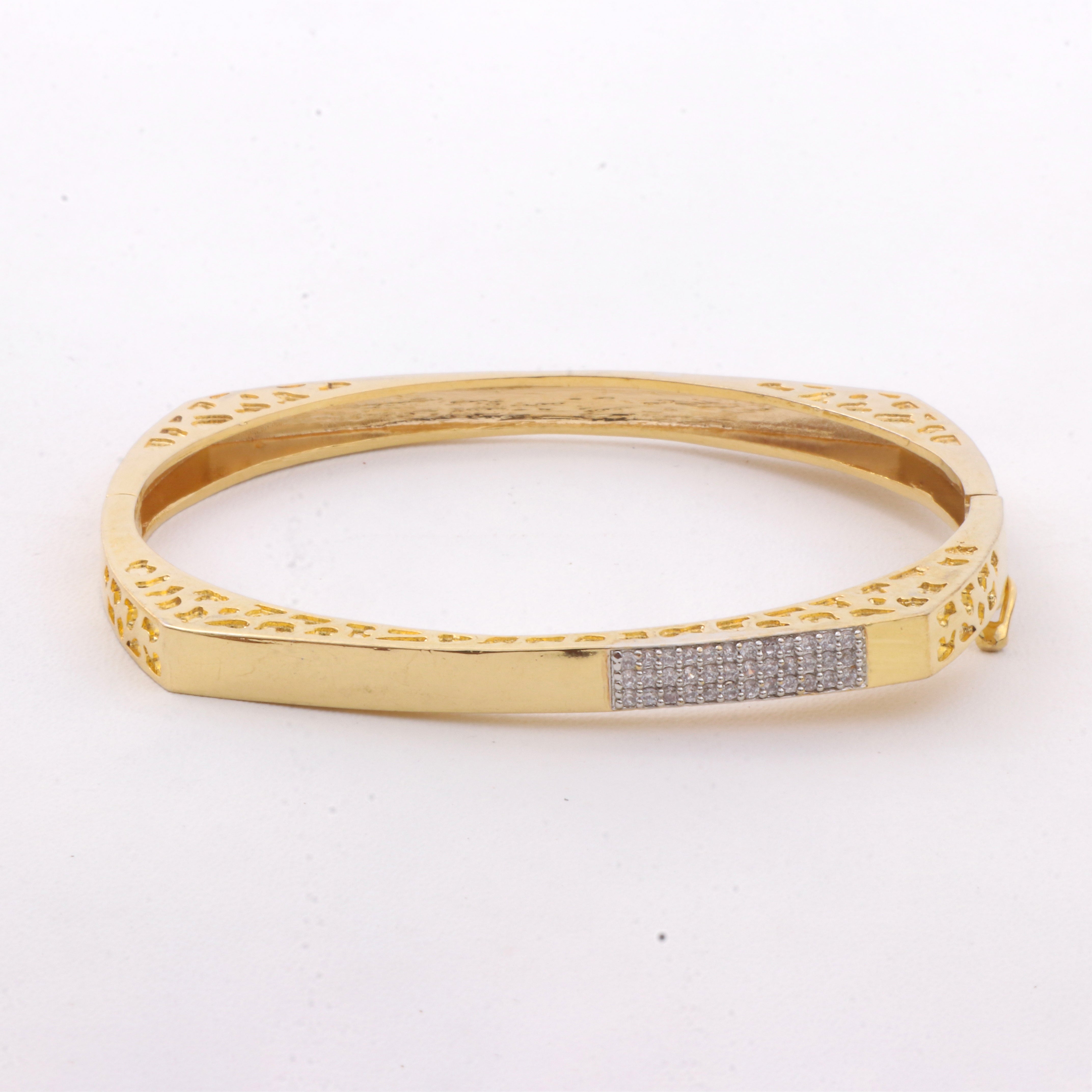 Textured Luxe Cuff with Pave Accent