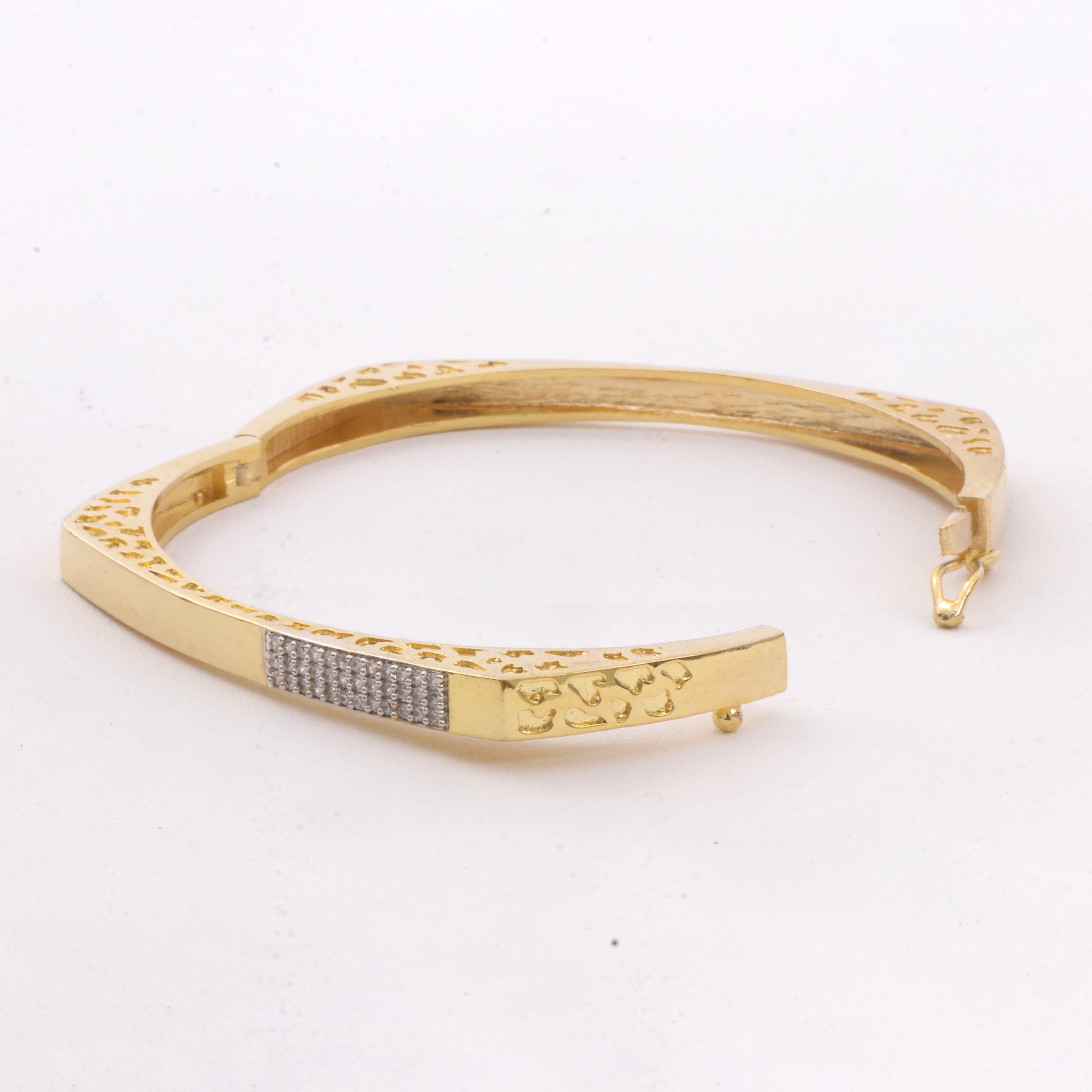 Textured Luxe Cuff with Pave Accent