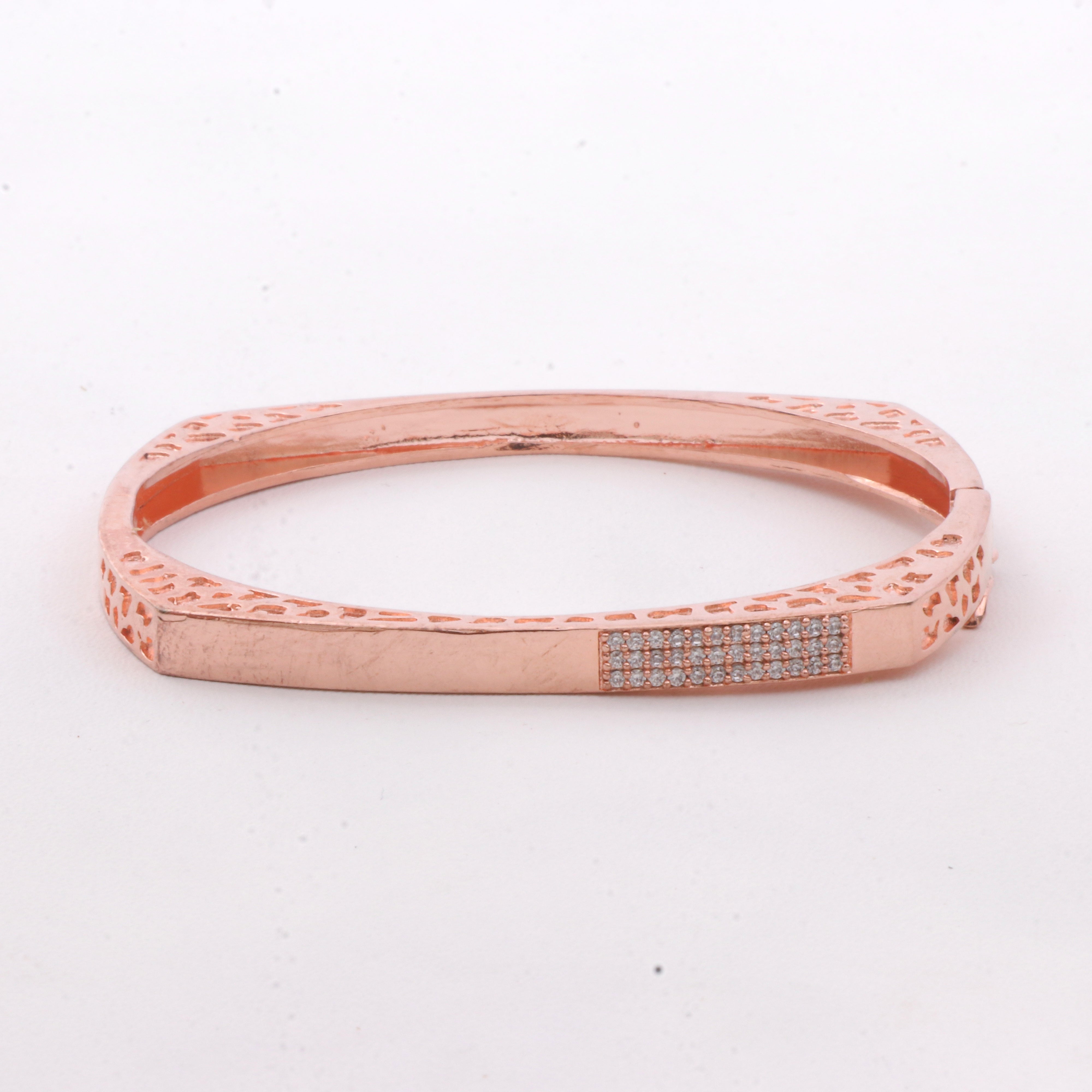 Textured Luxe Cuff with Pave Accent