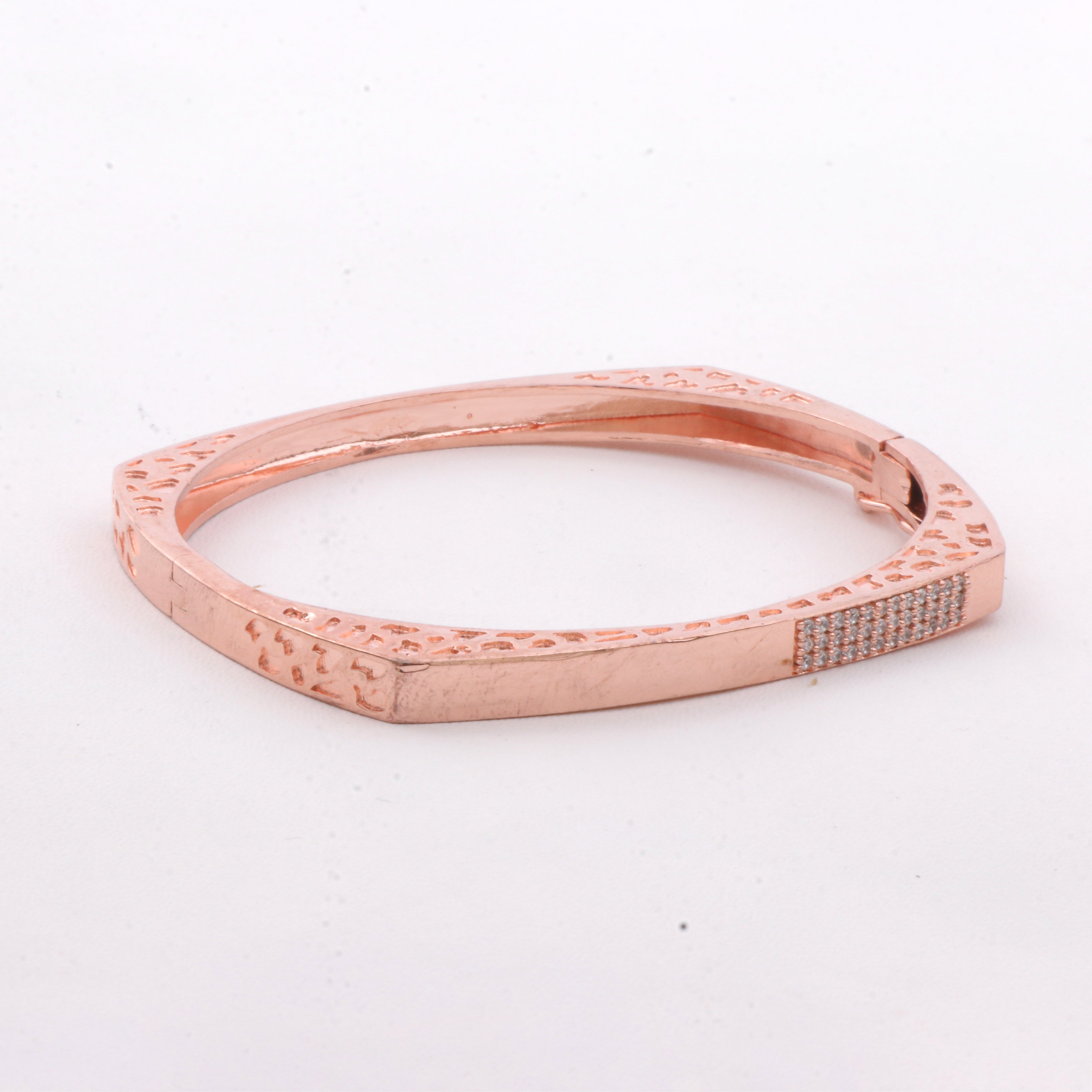 Textured Luxe Cuff with Pave Accent