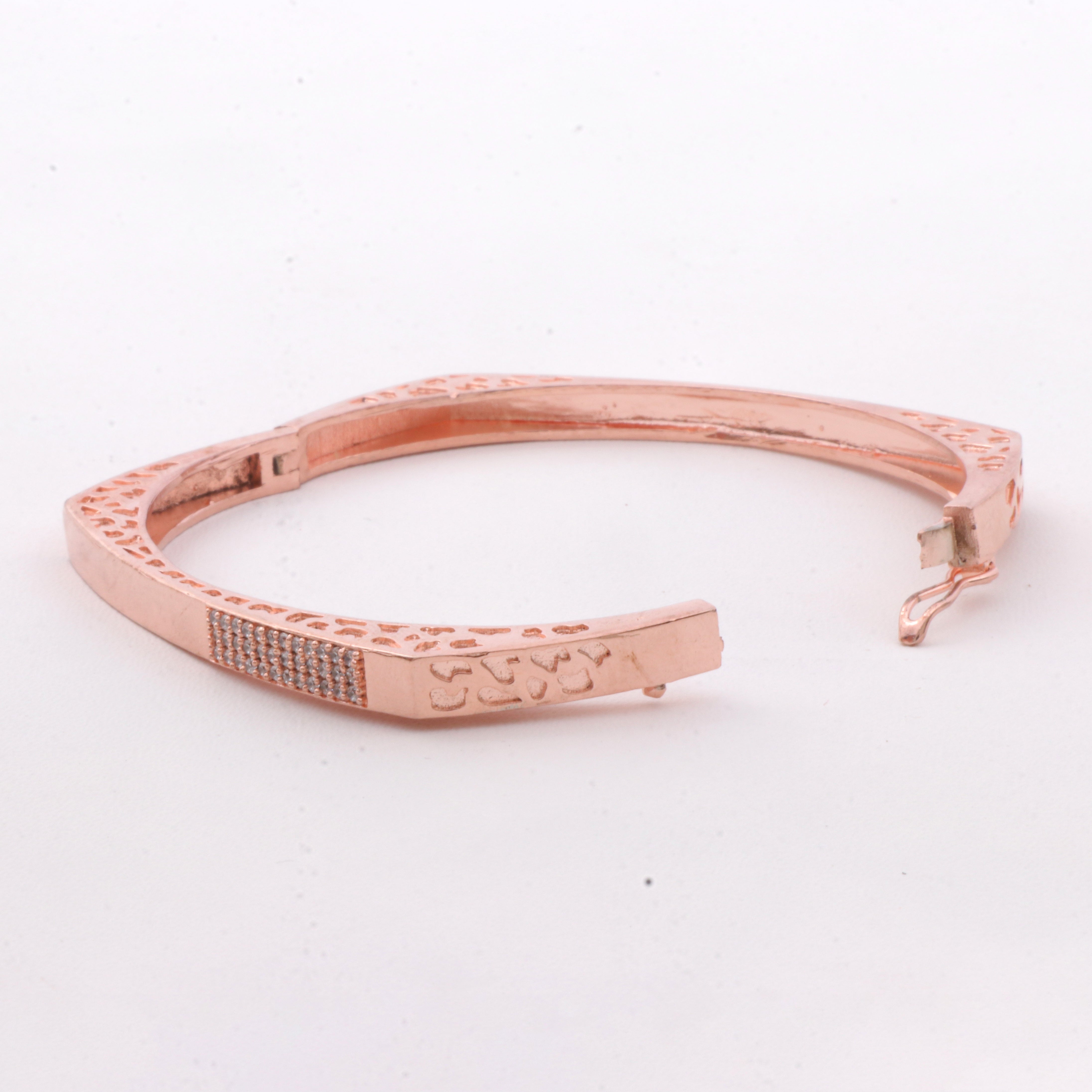 Textured Luxe Cuff with Pave Accent