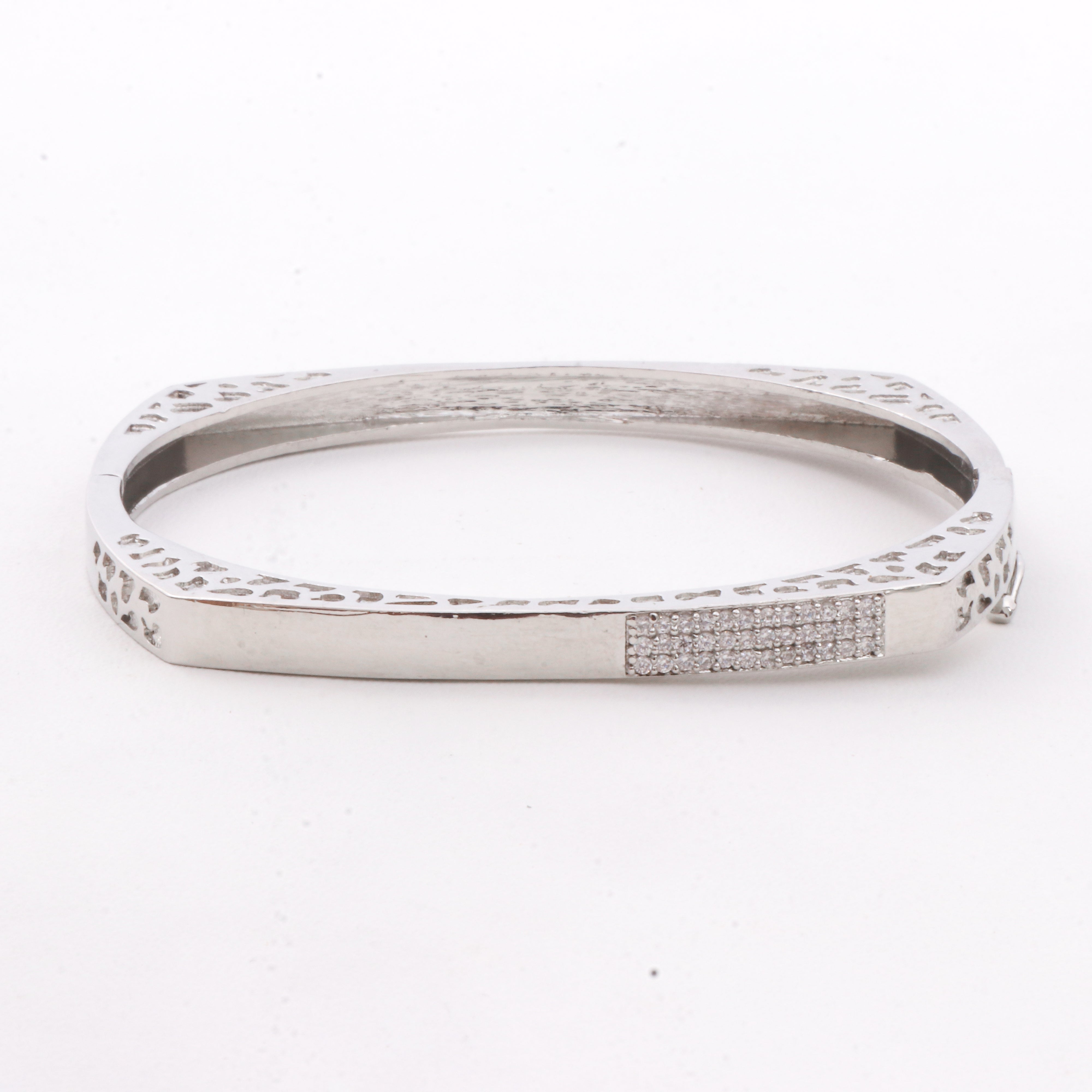 Textured Luxe Cuff with Pave Accent