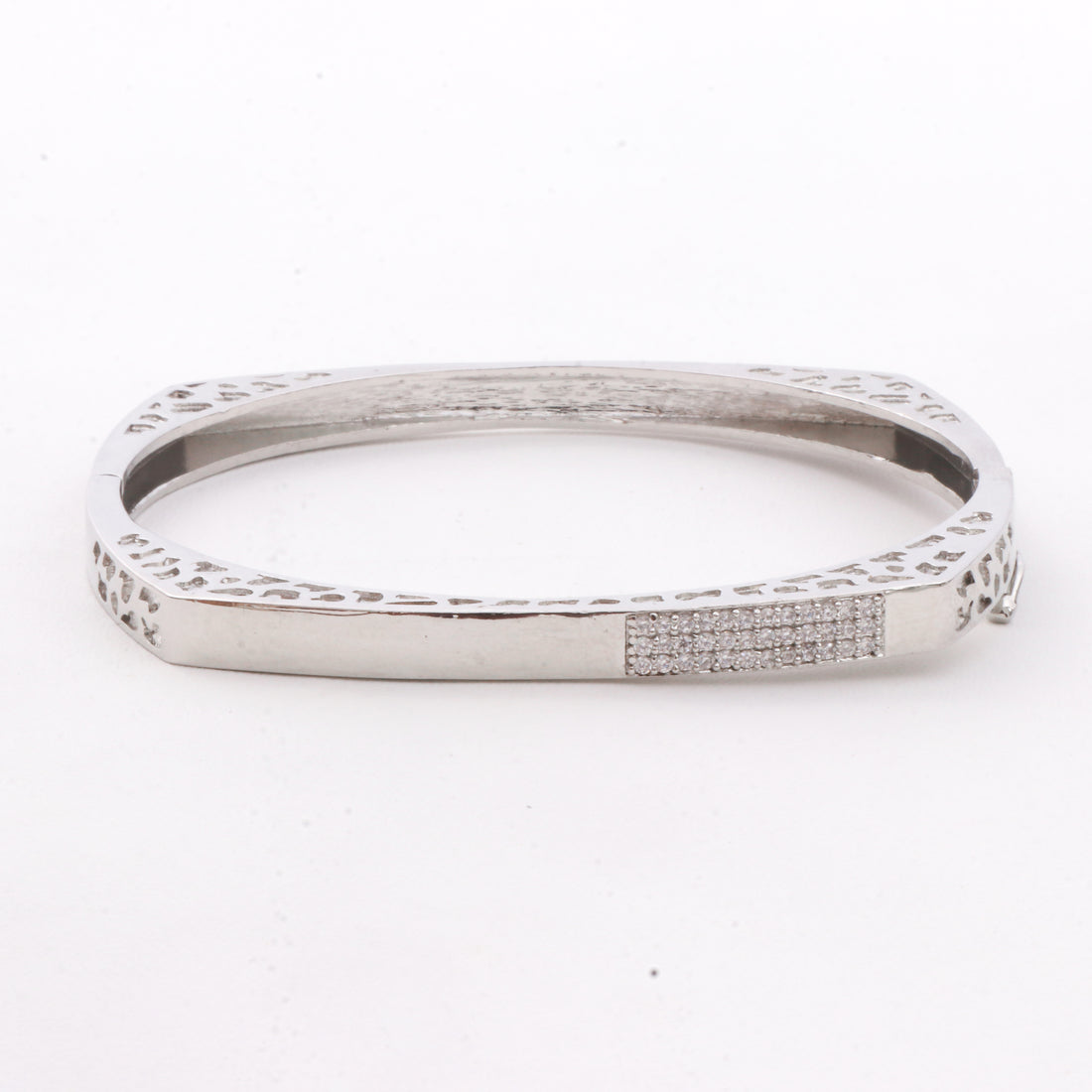 Textured Luxe Cuff with Pave Accent