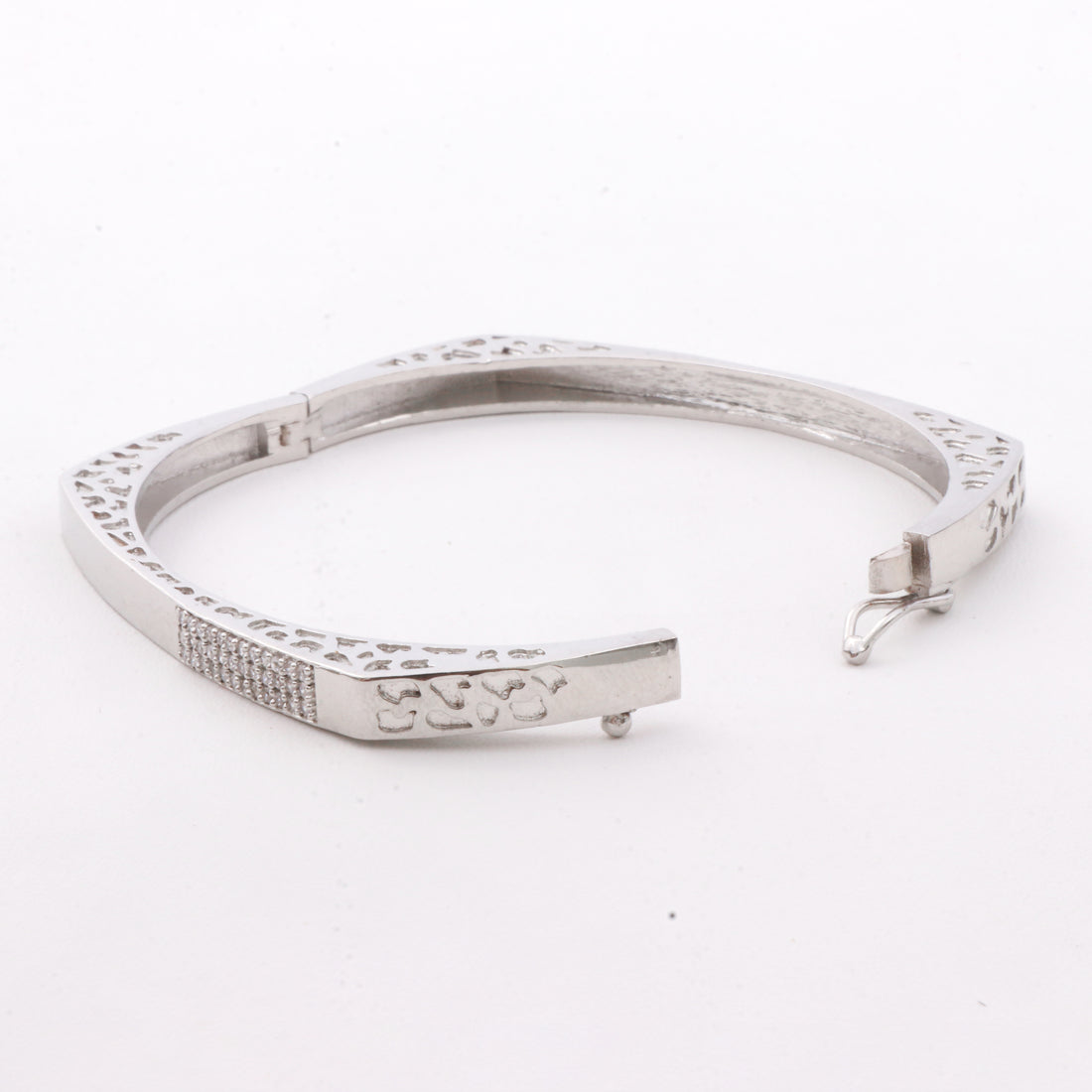 Textured Luxe Cuff with Pave Accent