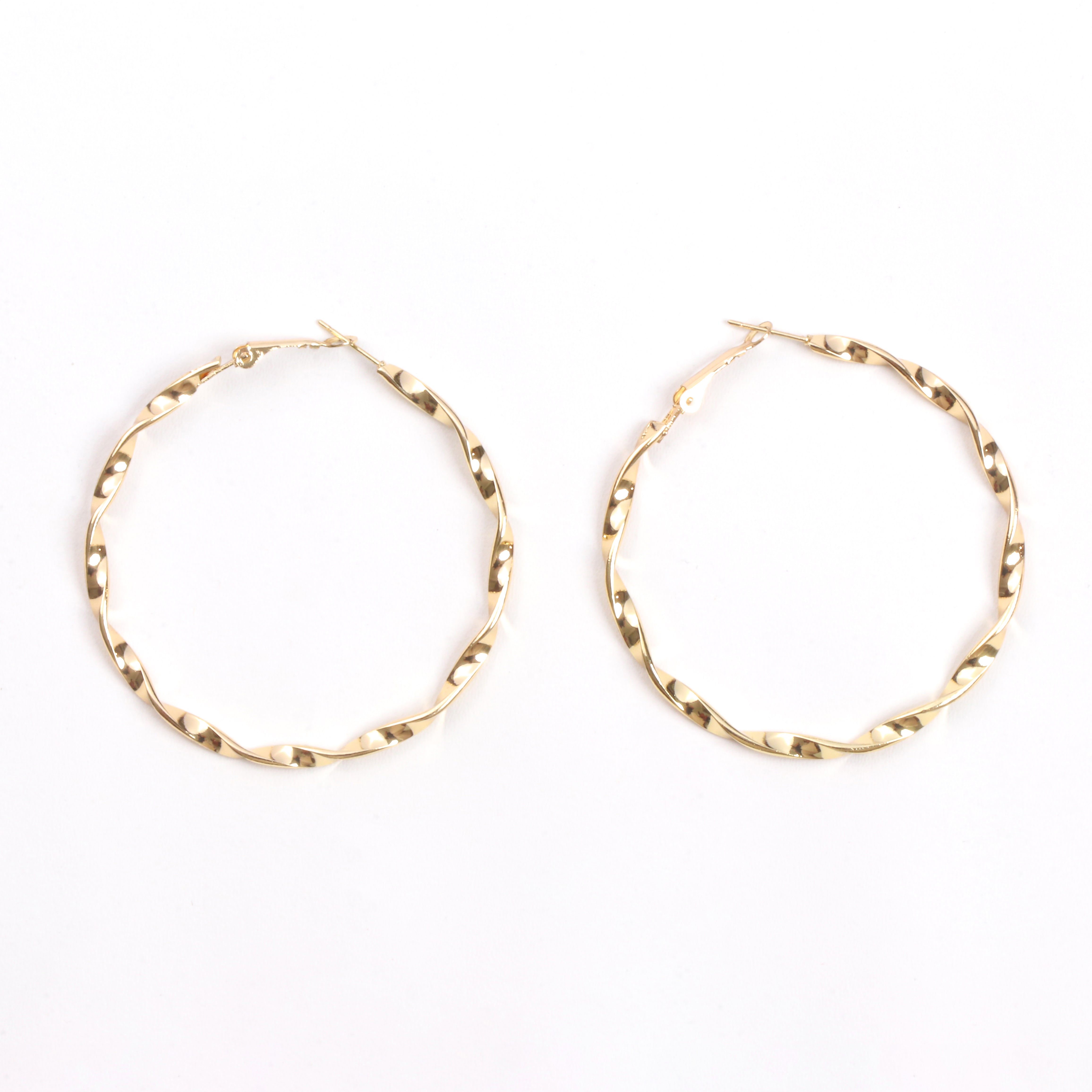 Spiral Gleam Hoop Earrings