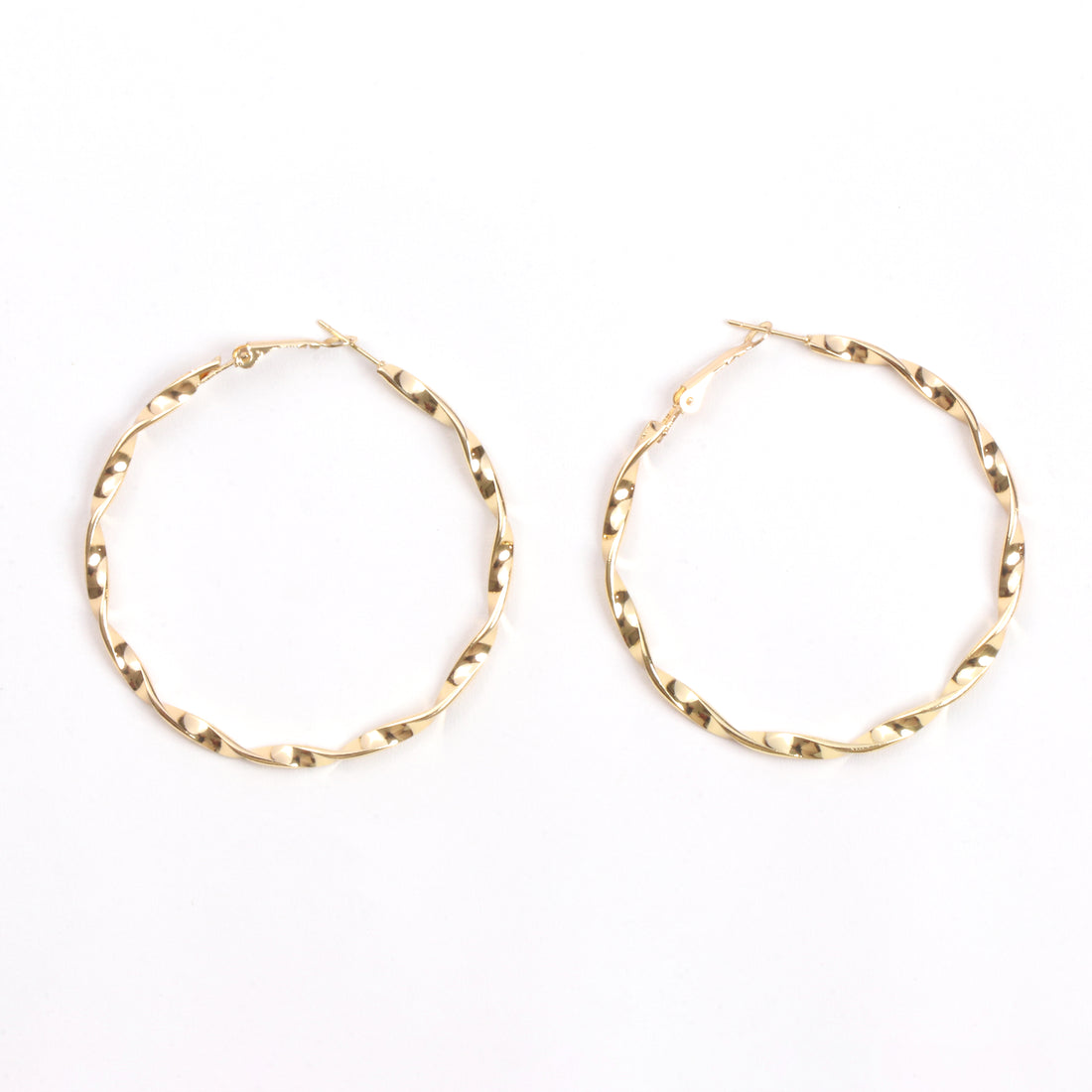 Spiral Gleam Hoop Earrings