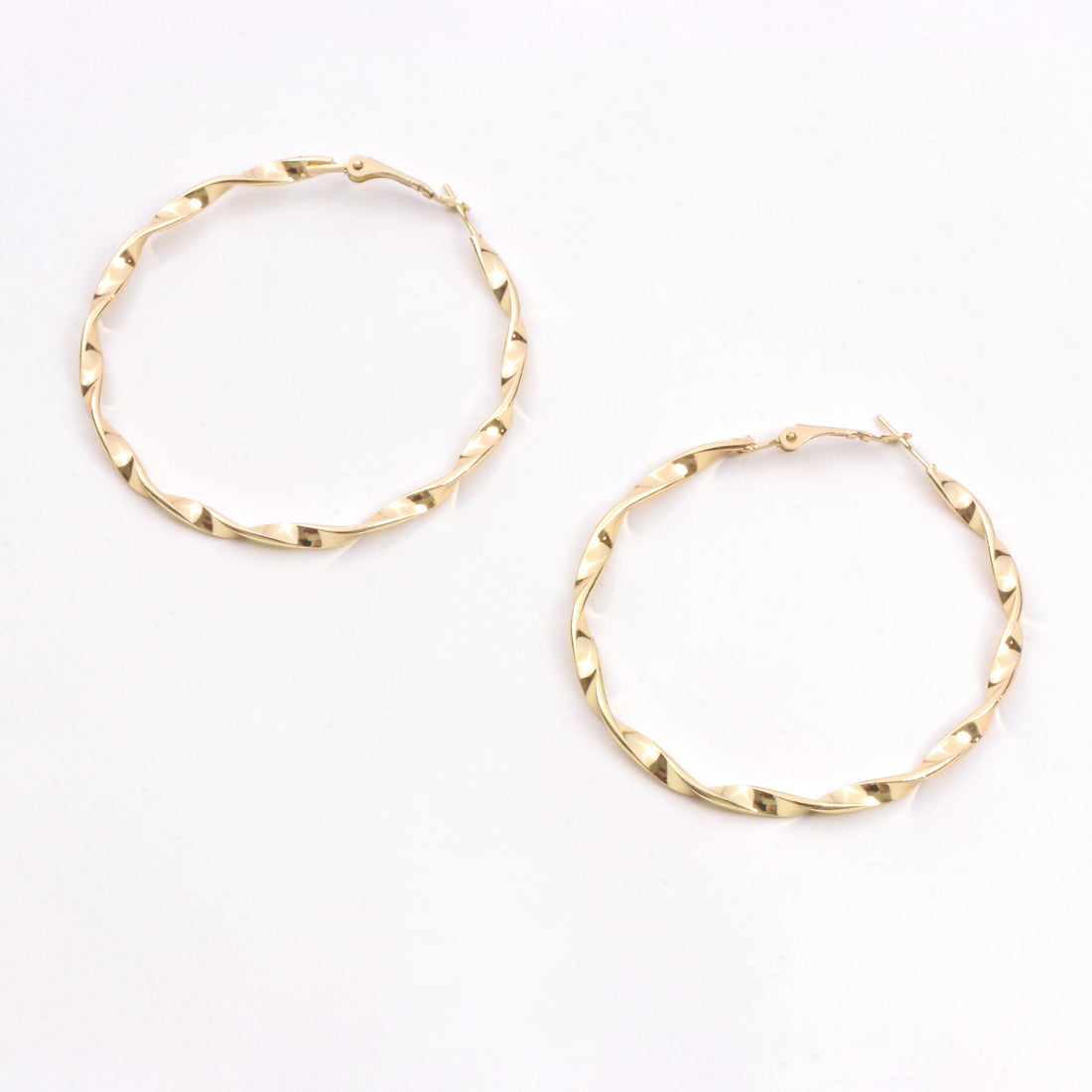 Spiral Gleam Hoop Earrings
