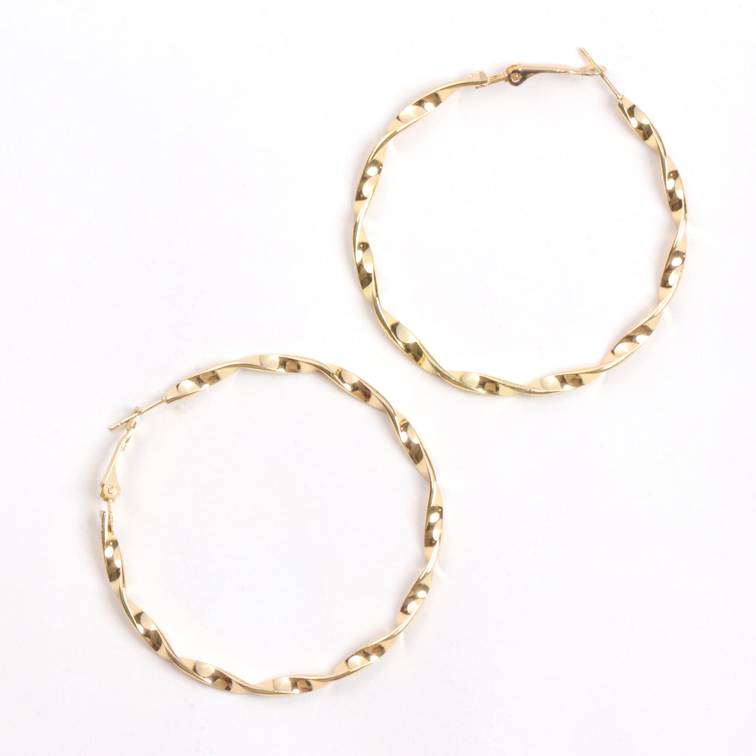 Spiral Gleam Hoop Earrings
