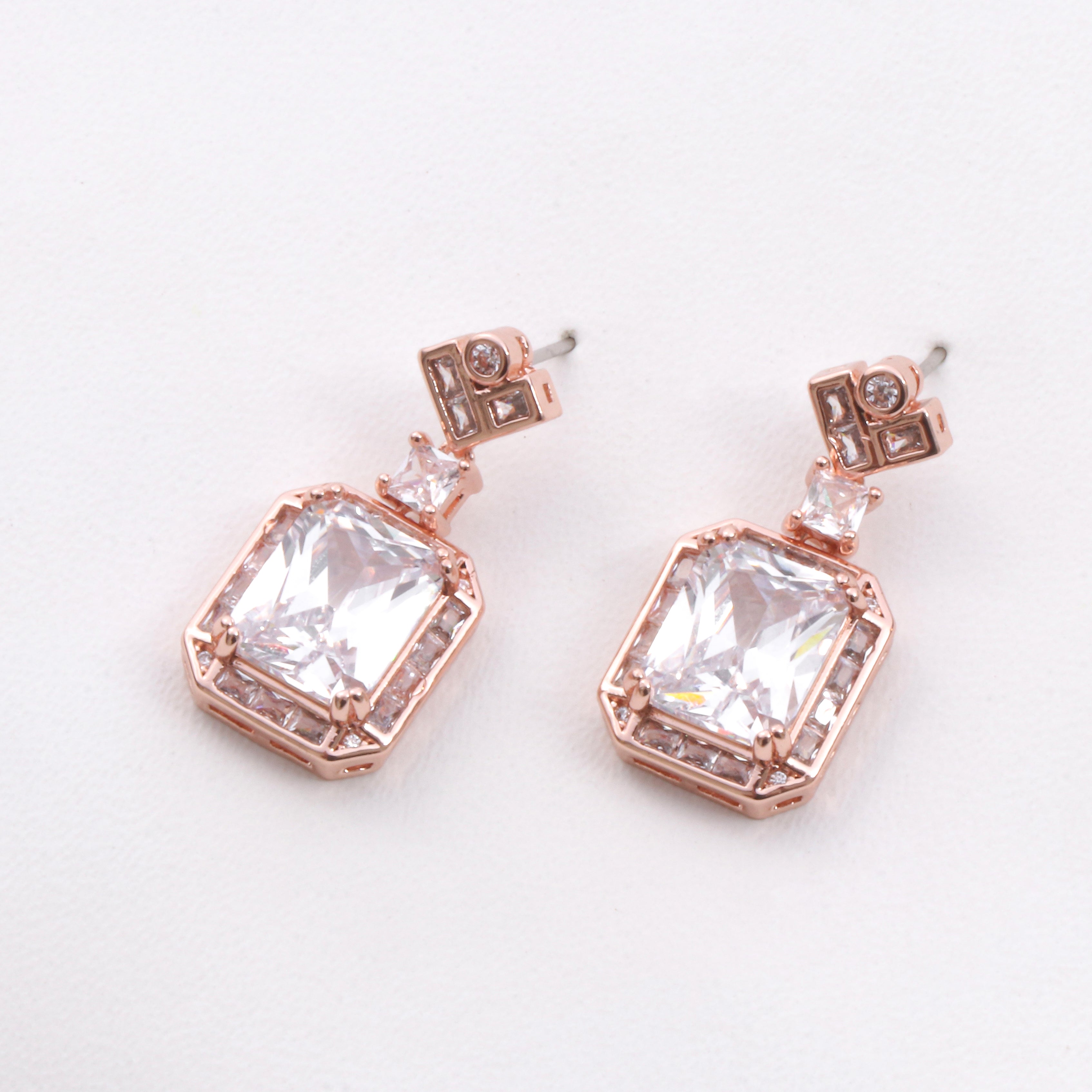 Rosé Luxe Drop Earrings