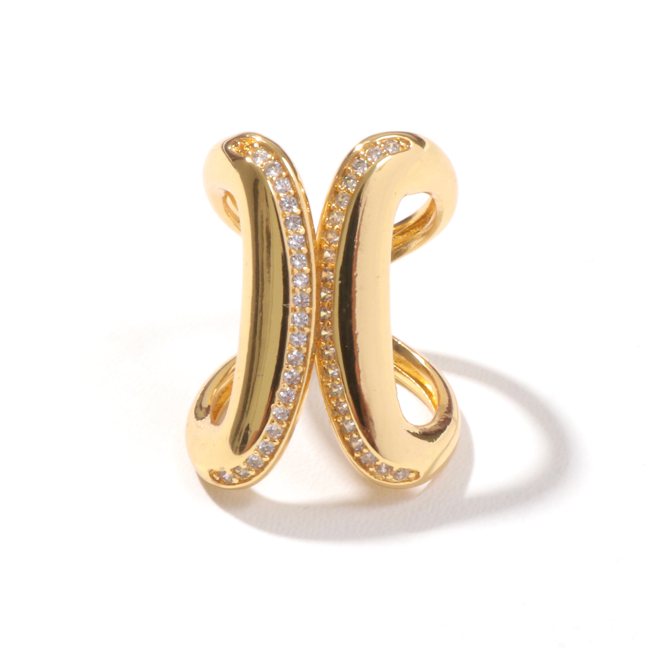 Modern Gold Embrace Ring