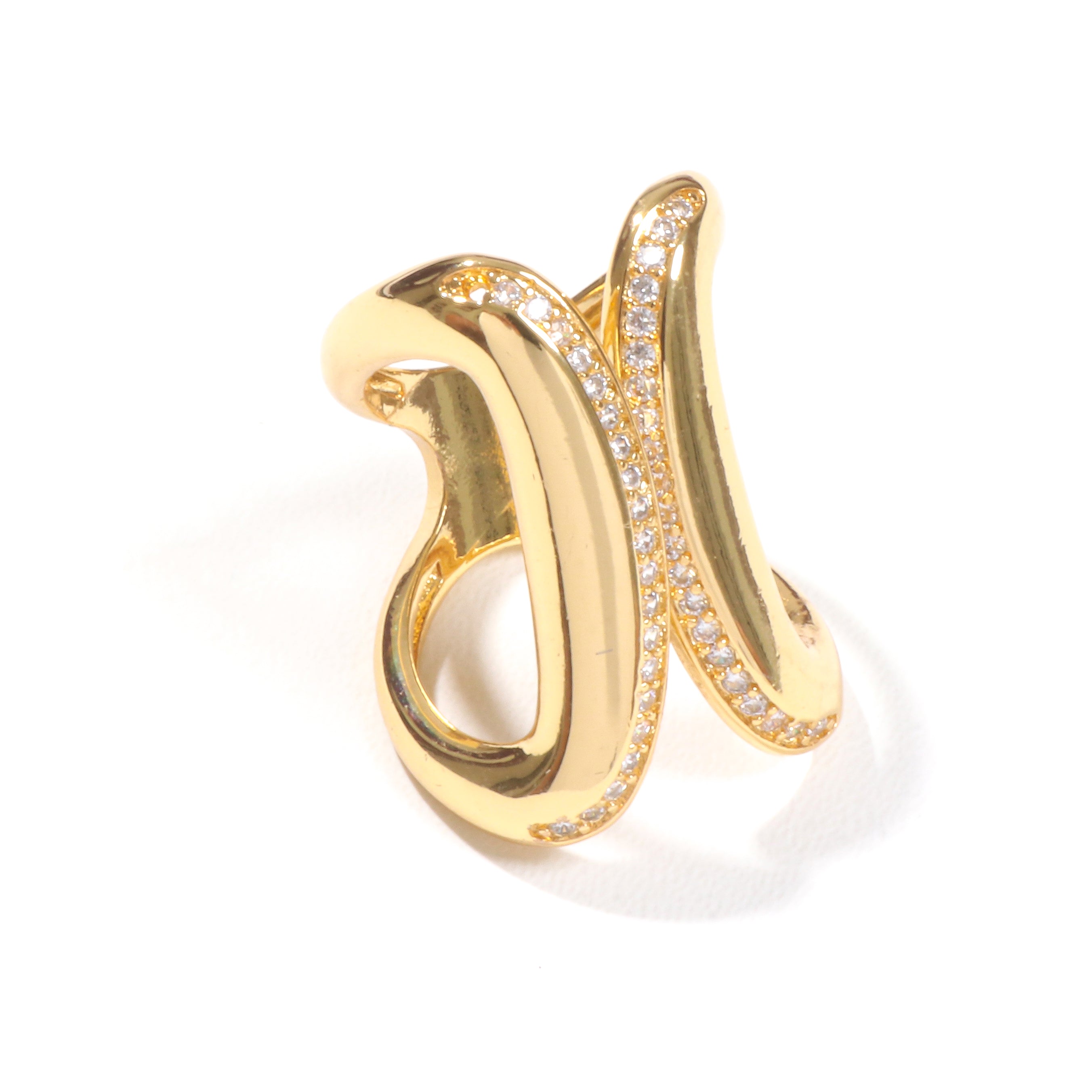 Modern Gold Embrace Ring