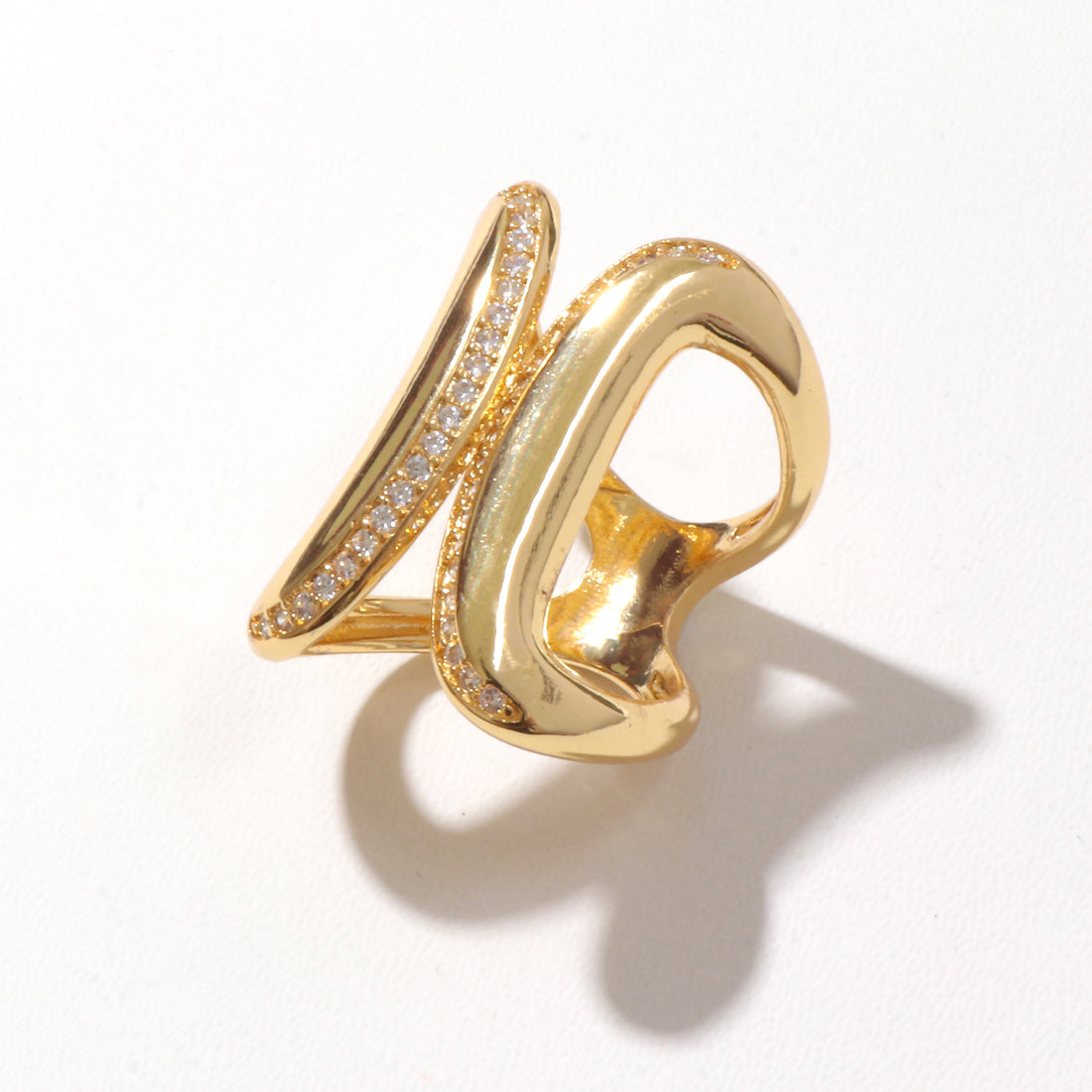 Modern Gold Embrace Ring
