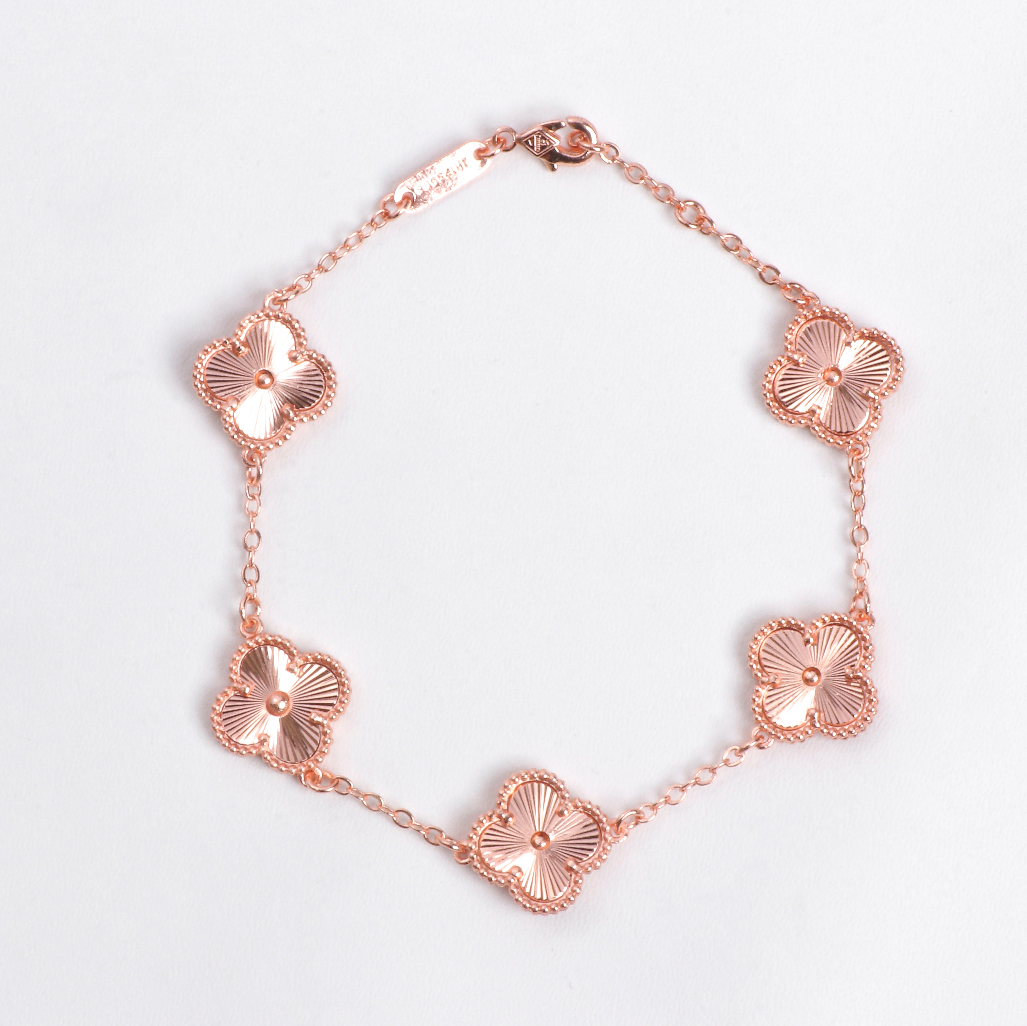 Rosé Clover Charm Bracelet