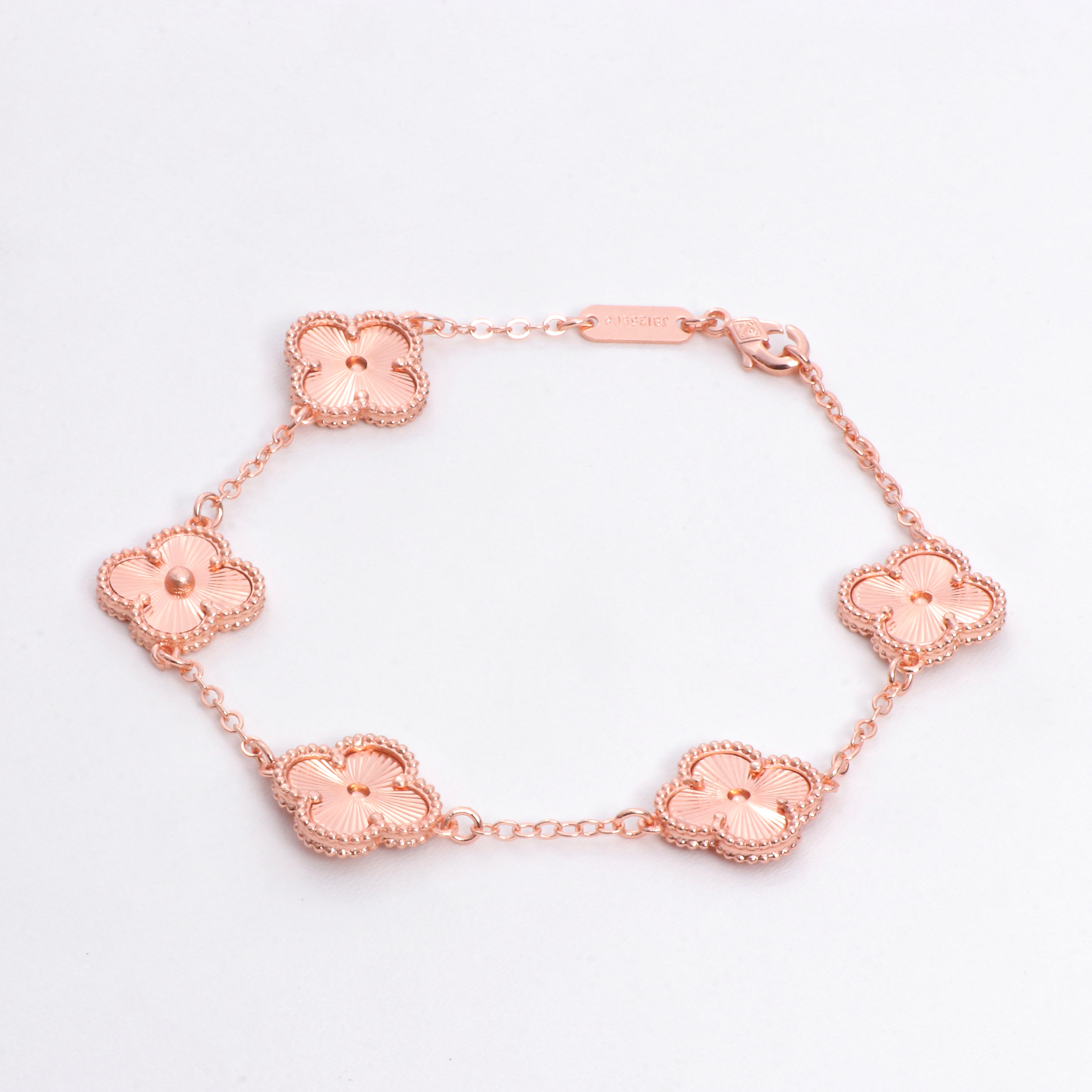 Rosé Clover Charm Bracelet