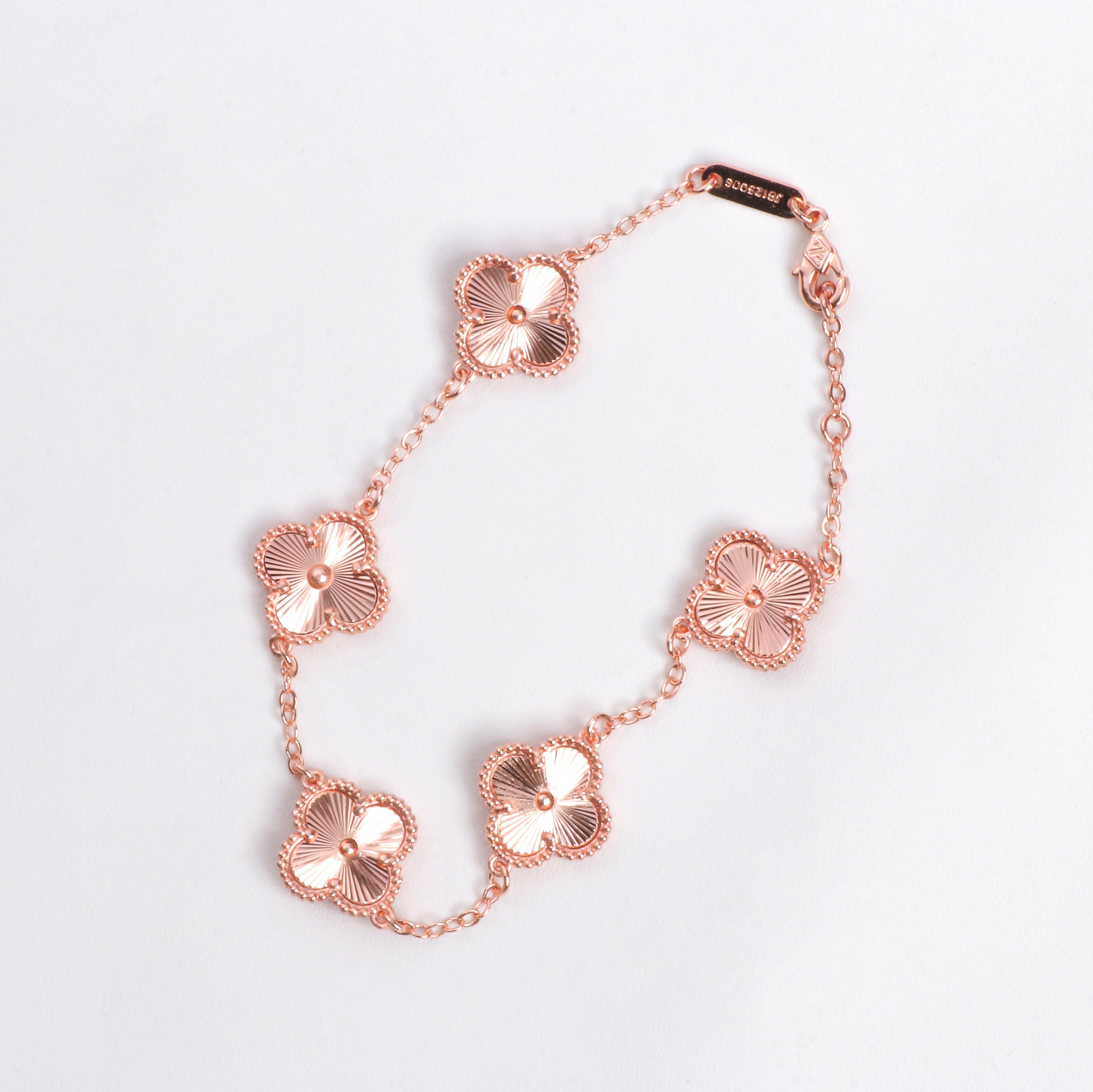 Rosé Clover Charm Bracelet
