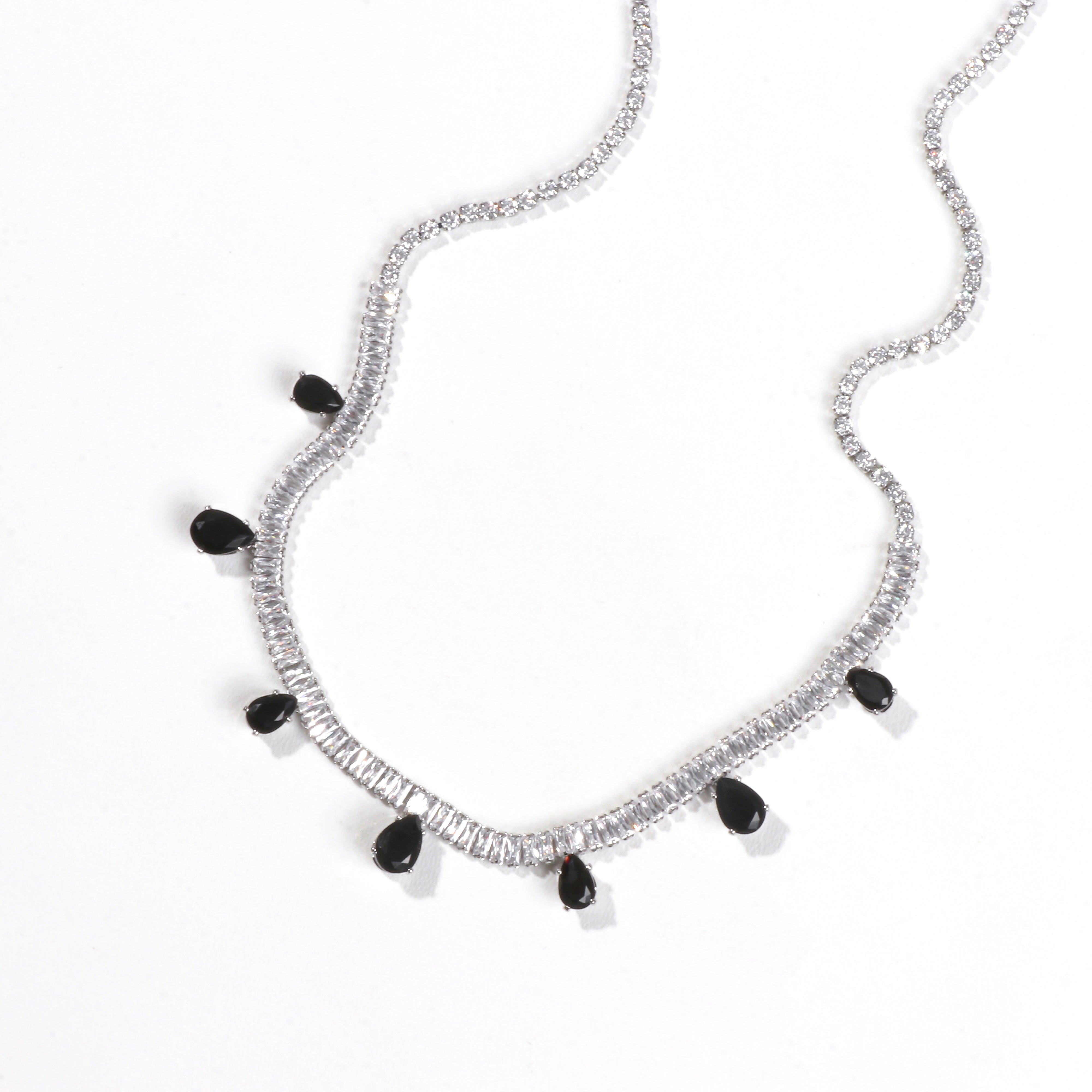 Midnight Teardrops Necklace