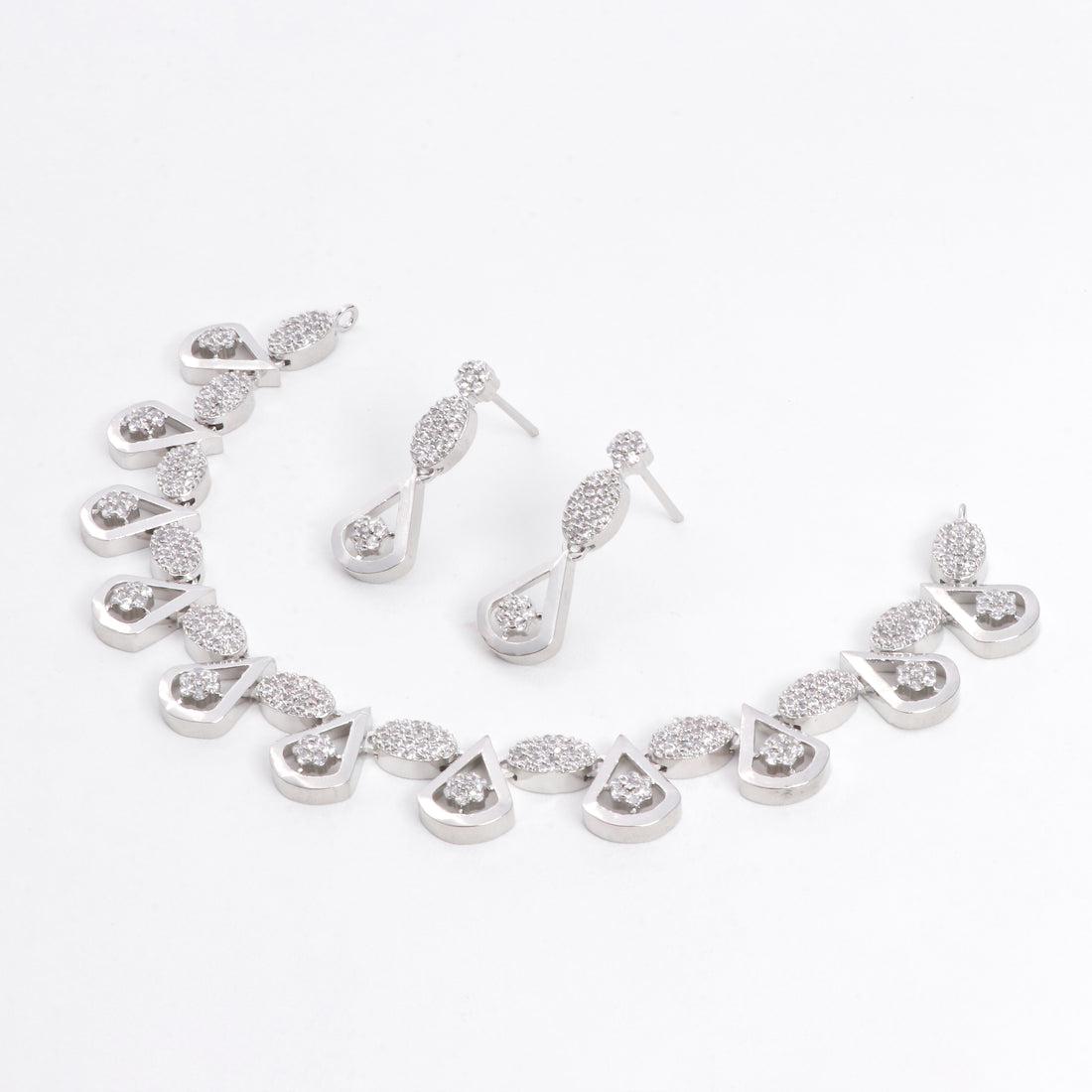 Crystal Dewdrop Necklace Set