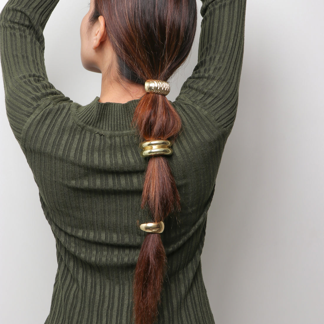 Crescent Shaped Gold Hair Tie