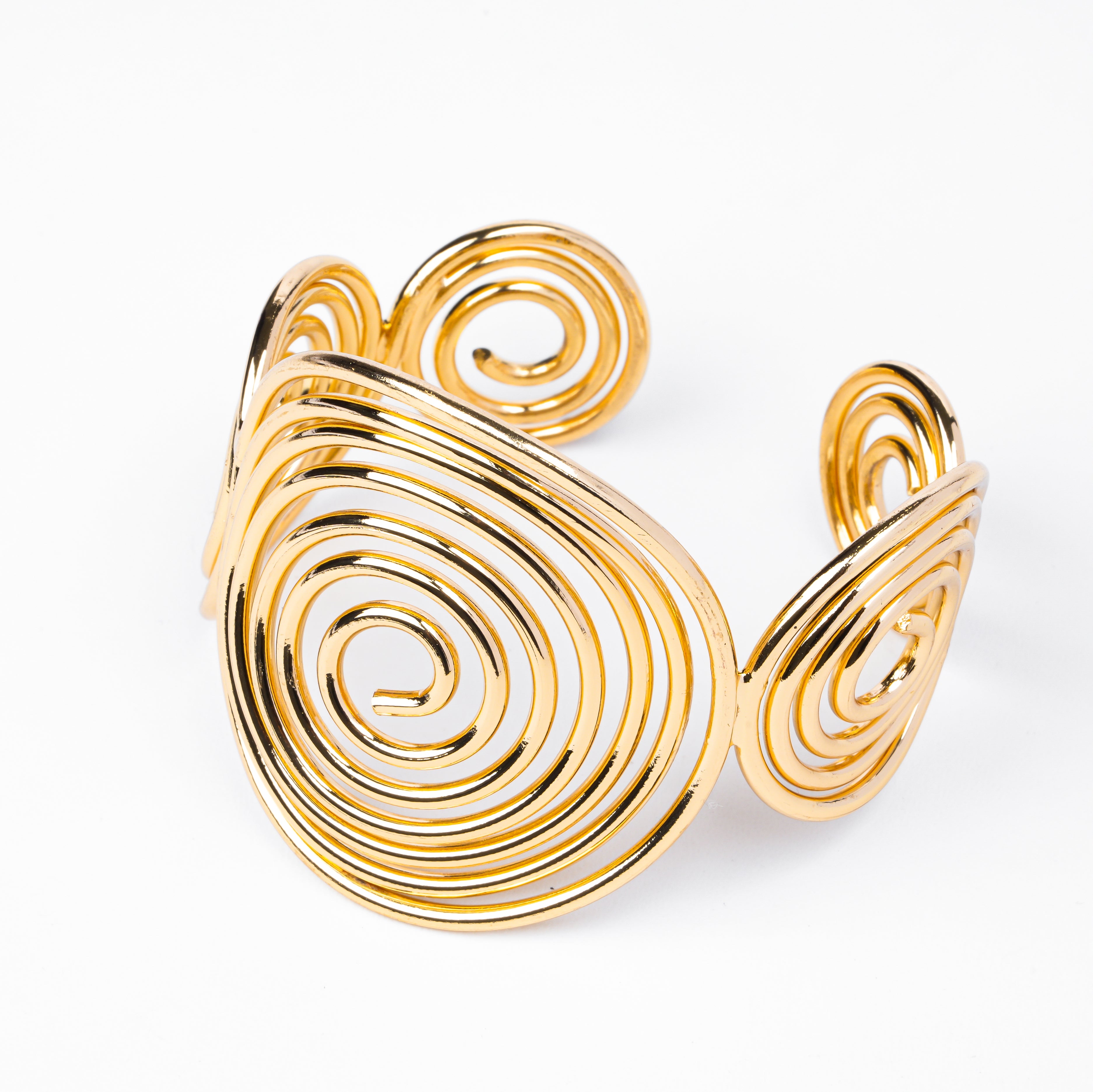 Golden Spiral Statement Hand Cuff