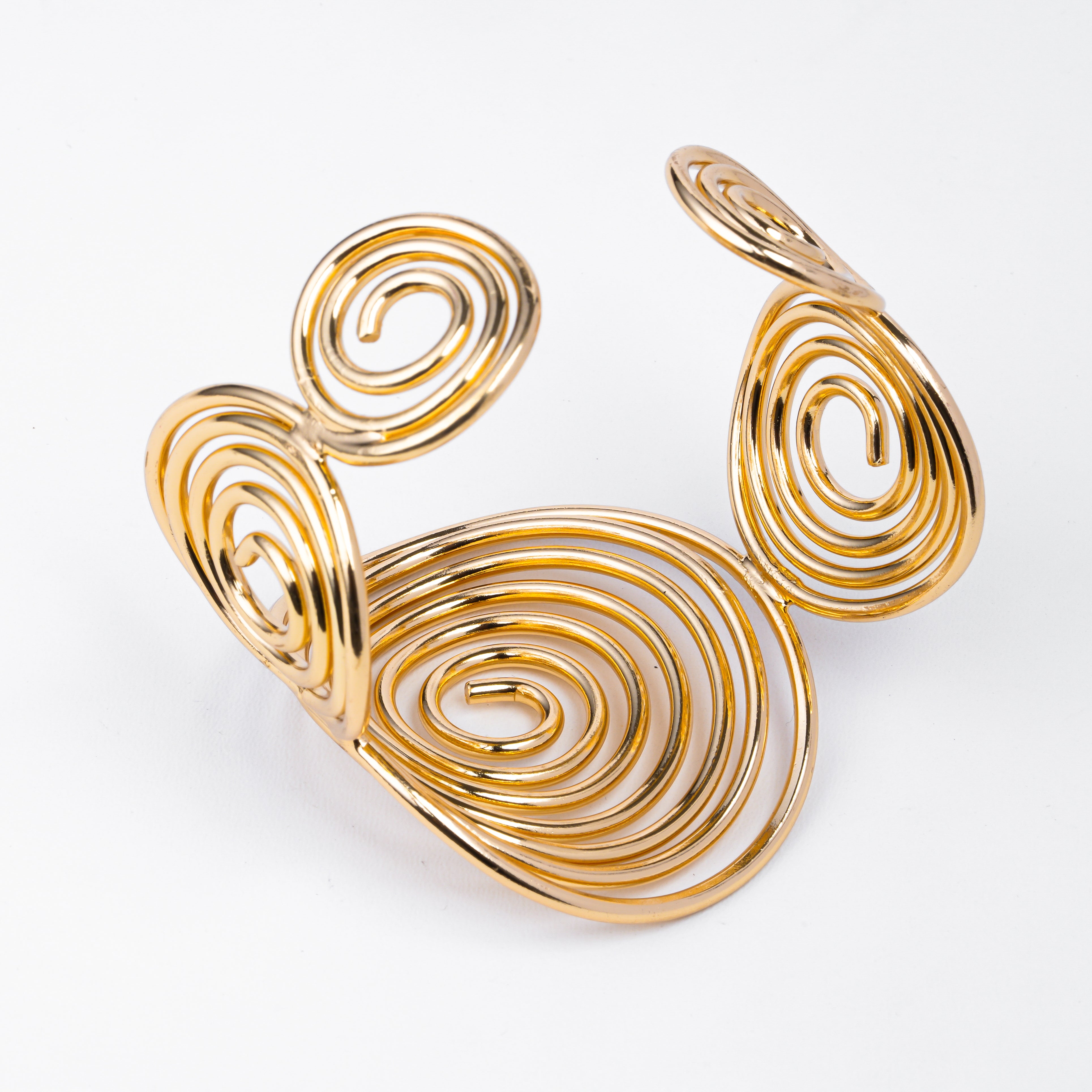 Golden Spiral Statement Hand Cuff