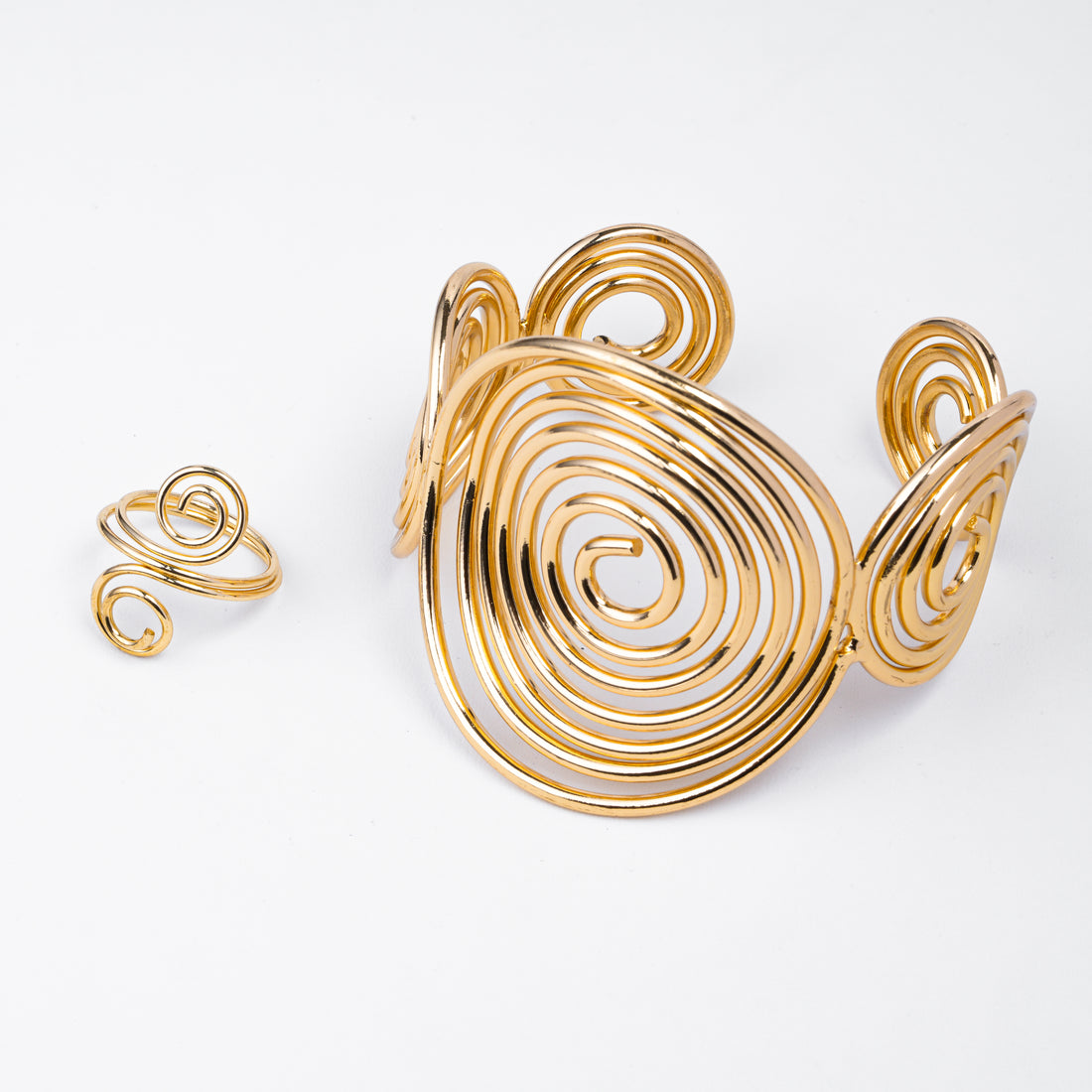 Golden Spiral Statement Hand Cuff